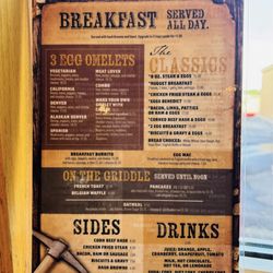 The Nugget - Breakfast menu