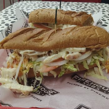Firehouse Subs - Tender delicious grilled chicken sandwich. Their spicy bbq sauce is good with it. Wheat roll. - Sandwiches Near Me - Hesperia, California