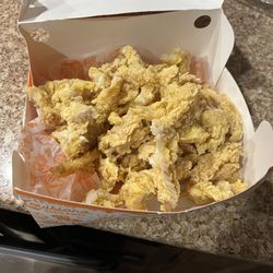 Popeyes - This is what I threw in the garbage from an 8 piece tender order. Be your own judge!