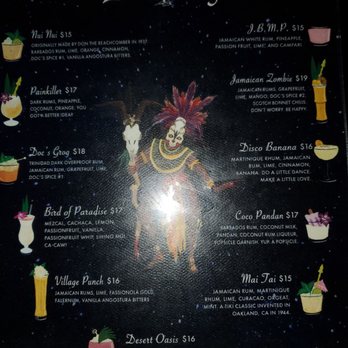 Zombie Village - Menu - Tiki Bars Near Me - San Francisco, California Zombie Village - Menu - Tiki Bars Near Me - San Francisco, California