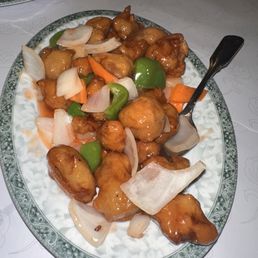 Sweet and sour pork fried Sweet and sour pork fried