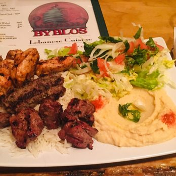 Byblos - Mixed lamb and chicken tawook - Mediterranean Near Me - Baltimore, Maryland