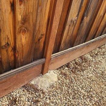 Finesse Fence - Other fence replacement- sloppy, poor cement job on posts - Fences & Gates Near Me