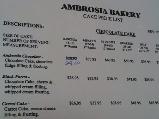 Menu photo 8 Ambrosia Bakery San Francisco, CA