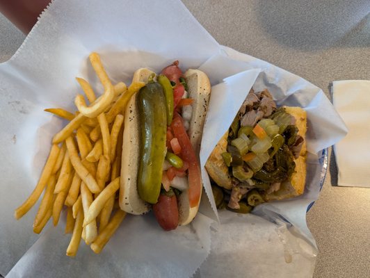 Chicago Style Beef and Dogs by null