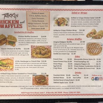 Rockin Chicken and Waffles - Menu - Waffles Near Me - D'Iberville, Mississippi Rockin Chicken and Waffles - Menu - Waffles Near Me - D'Iberville, Mississippi