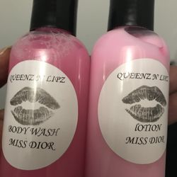 Queenz N Lipz - Miss Díor 6oz body wash & lotion