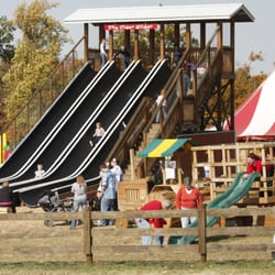 The children's playground features our 60 foot Cider Slider.