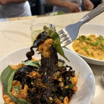 Cento Pasta Bar - Squid ink malfadine - Italian Near Me - Los Angeles, California Cento Pasta Bar - Squid ink malfadine - Italian Near Me - Los Angeles, California