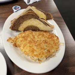 Hash browns were a bit soggy took most of it home and refried it