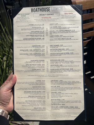 Menu photo 2 Boathouse at Hendry's Beach Santa Barbara, CA