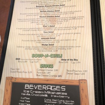 Evergreen Cafe - Menu page 3 - American Near Me - Wrightwood, California