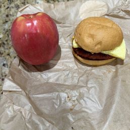 Longanisa Breakfast Sandwich - smaller than an apple Longanisa Breakfast Sandwich - smaller than an apple