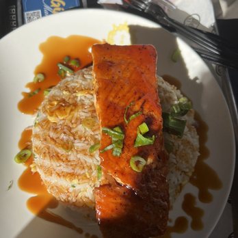 1-800-Lucky - salmon fried rice - Asian Fusion Near Me - Miami, Florida 1-800-Lucky - salmon fried rice - Asian Fusion Near Me - Miami, Florida