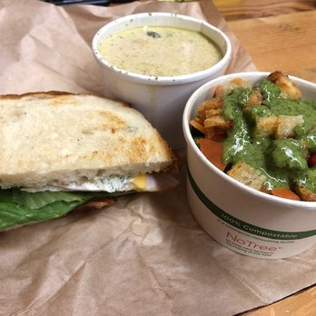 Outpost Sandwiches - 1/2 Salad & 1/2 Sandwich combo and soup from Infinite Soups next door = Total meal was expensive, but it was also really delicious - Sandwiches Near Me - Tacoma, Washington Outpost Sandwiches - 1/2 Salad & 1/2 Sandwich combo and soup from Infinite Soups next door = Total meal was expensive, but it was also really delicious - Sandwiches Near Me - Tacoma, Washington