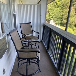 Porch with lake views