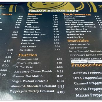 Yellow Button Cafe - Menu. - Coffee & Tea Near Me - Los Angeles, California
