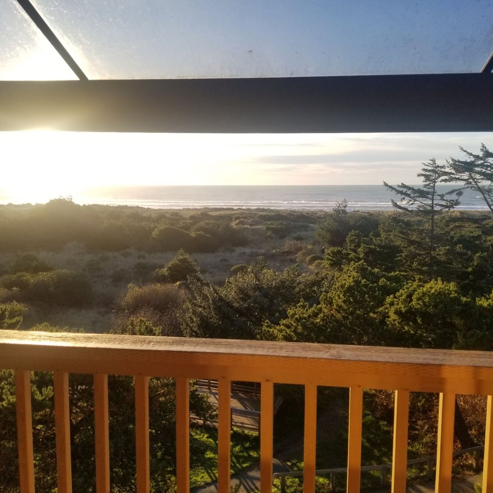 Ireland's Rustic Lodges - Day time how from the balcony - Hotels Near Me - Gold Beach, Oregon