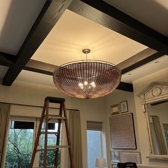 Panda Electric - Installation of Pendant light on high ceiling - Electricians Near Me Panda Electric - Installation of Pendant light on high ceiling - Electricians Near Me