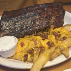 1/2 Slab Ribs w/ Loaded Steak Fries
