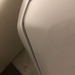 This is the BULL SHIT WORK they did putting a bumper on... what a JOKE! This is the BULL SHIT WORK they did putting a bumper on... what a JOKE!