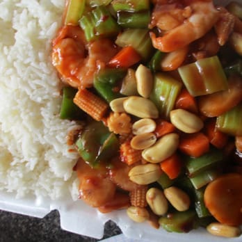 China Sun - Kung Pao shrimp with white rice - Fast Food Near Me - East New York, New York China Sun - Kung Pao shrimp with white rice - Fast Food Near Me - East New York, New York