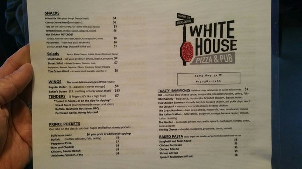 Menu photo 7 White House Pizza and Pub White House, TN