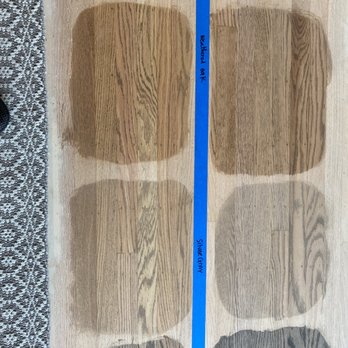 Henry Hardwood Floor Service - Sanded red oak floors with Duraseal stain options - with "popping" and without. - Flooring Near Me - Seattle, Washington