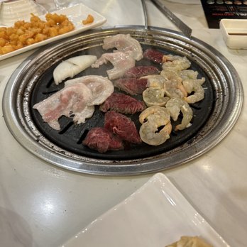 JBBQ & Shabu Shabu Smithtown - Onion, pork belly, sirloin steak, shrimp. - Barbeque Near Me - Smithtown, New York JBBQ & Shabu Shabu Smithtown - Onion, pork belly, sirloin steak, shrimp. - Barbeque Near Me - Smithtown, New York