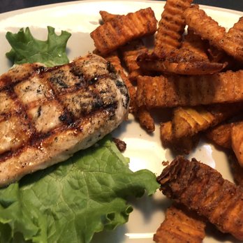 Brewhouse Pub and Grille - Survivor (grilled chicken breast) with sweet potato fries - Wine Bars Near Me - Helena, Montana Brewhouse Pub and Grille - Survivor (grilled chicken breast) with sweet potato fries - Wine Bars Near Me - Helena, Montana