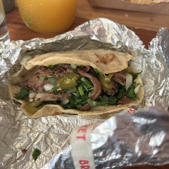 HomeState - Brisket taco with cilantro, jalapeños and onion. - Tacos Near Me - Los Angeles, California HomeState - Brisket taco with cilantro, jalapeños and onion. - Tacos Near Me - Los Angeles, California