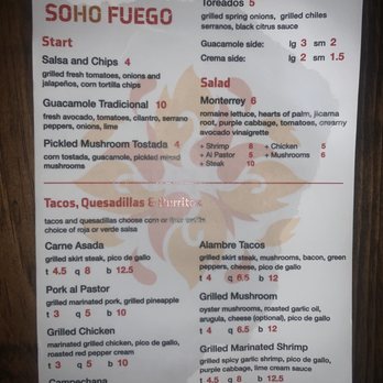 Bar Hwrd - Menu, Bar Hwrd & SoHo Fuego, SoHo, Howard & Platt, South Tampa - Bars Near Me - Tampa, Florida