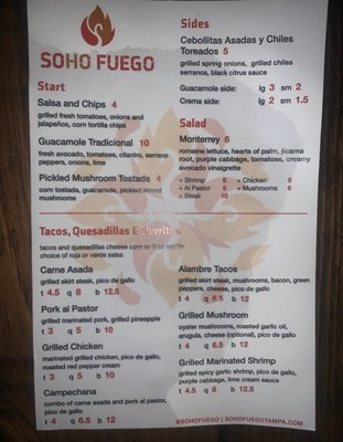 Menu photo 2 Bar Hwrd Tampa, FL
