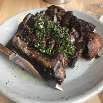 Birch - Awesome dry aged rib eye. Already cut ready to be shared. Deep fried potatoes hit the spot! - New American Near Me - Milwaukee, Wisconsin