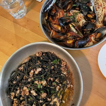 The Daily Catch - Aglio Olio and Mussels Marinara - Seafood Near Me - Brookline, Massachusetts
