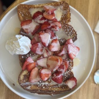 Scrambled - Stuffed French Toast- Strawberries and Cream - Breakfast & Brunch Near Me - Henderson, Nevada Scrambled - Stuffed French Toast- Strawberries and Cream - Breakfast & Brunch Near Me - Henderson, Nevada
