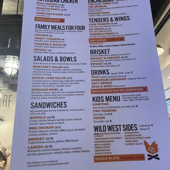 Cowboy Chicken - Menu - Barbeque Near Me - Kissimmee, Florida