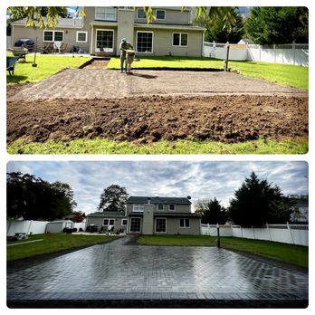 Reyes Hardscaping Plus - two different views of a driveway - Masonry/Concrete Near Me Reyes Hardscaping Plus - two different views of a driveway - Masonry/Concrete Near Me