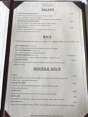 Menu photo 7 Saigon Bangkok Restaurant Williamsville, NY