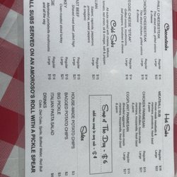 Indendi’s Subs - Updated menu with price increases