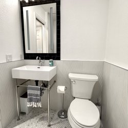A1 Design Stone - Total guest bath renovation, by A-1 Design Stone.