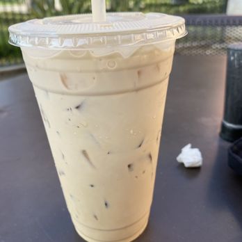Klatch Coffee - Iced Latte, too much cream. - Coffee & Tea Near Me - Ontario, California