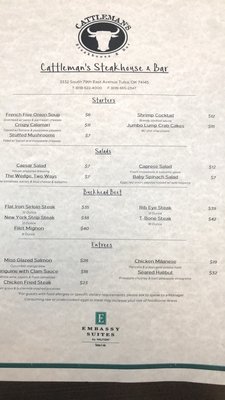 Menu photo 7 Cyrus Steakhouse Tulsa Tulsa, OK Menu photo 7 Cyrus Steakhouse Tulsa Tulsa, OK
