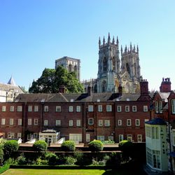 The City Walls - York Minster from North Corner of York City Walls.