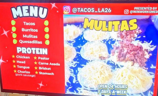 Menu photo 1 Tacos La 26! Los Angeles, CA Menu photo 1 Tacos La 26! Los Angeles, CA