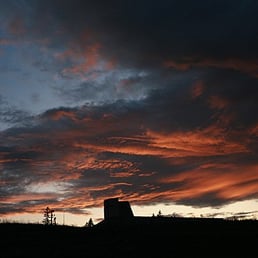 Building at sunset