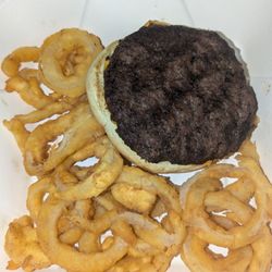 Gillmor's Restaurant - This is Gilmore's signature burger with absolutely nothing on it !! I can do this at home.