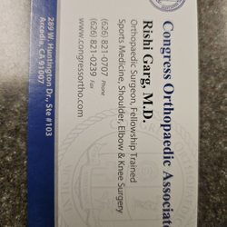 Congress Orthopaedic Associates - Dr. That told us to go somewhere else if we are not happy with the service!