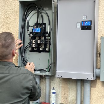 Competitive Electric - Installing new automatic transfer switch. - Electricians Near Me - Galveston, Texas Competitive Electric - Installing new automatic transfer switch. - Electricians Near Me - Galveston, Texas
