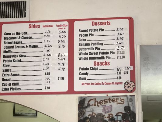 Menu photo 2 Chester's Barbeque Columbus, GA Menu photo 2 Chester's Barbeque Columbus, GA
